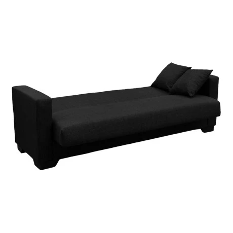 Vox Sofa bed pakoworld three seater with storage space anthracite fabric 210x84x83cm