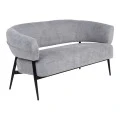 Sofa Luvina pakoworld 2seater grey  fabric with black metal leg 145x71x73cm