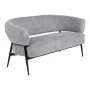 Sofa Luvina pakoworld 2seater grey  fabric with black metal leg 145x71x73cm