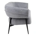Sofa Luvina pakoworld 2seater grey  fabric with black metal leg 145x71x73cm