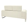 2 seat Sofa Shea pakoworld PU ivory-inox 158x80x87cm