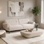 3-seater sofa Anbola pakoworld ecru fabric 213x87x80cm