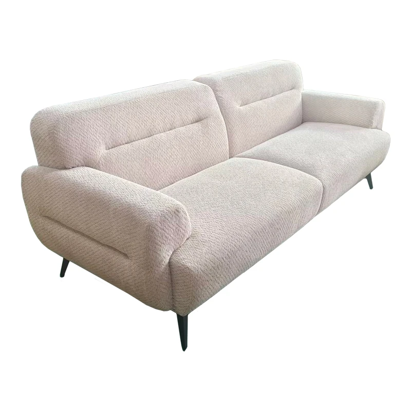 3-seater sofa Anbola pakoworld ecru fabric 213x87x80cm
