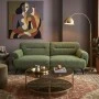3-seater sofa Anbola pakoworld green  fabric 213x87x80cm