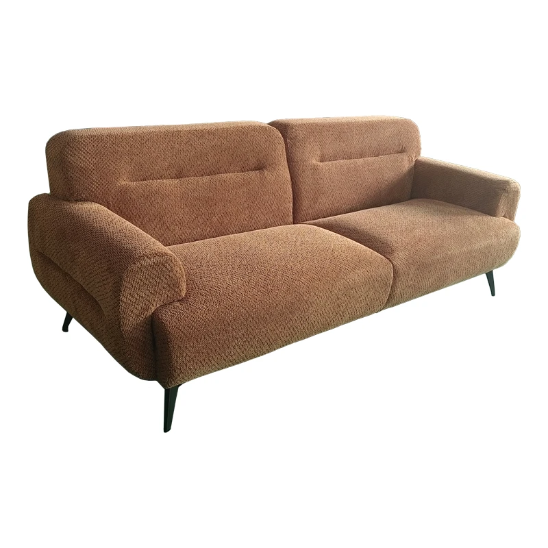 3-seater sofa Anbola pakoworld tan brown fabric 213x87x80cm