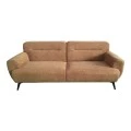 3-seater sofa Anbola pakoworld tan brown fabric 213x87x80cm