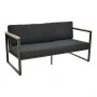 Three-seater sofa Aurelio pakoworld metallic in black - cushions in black shade 192x74x63cm