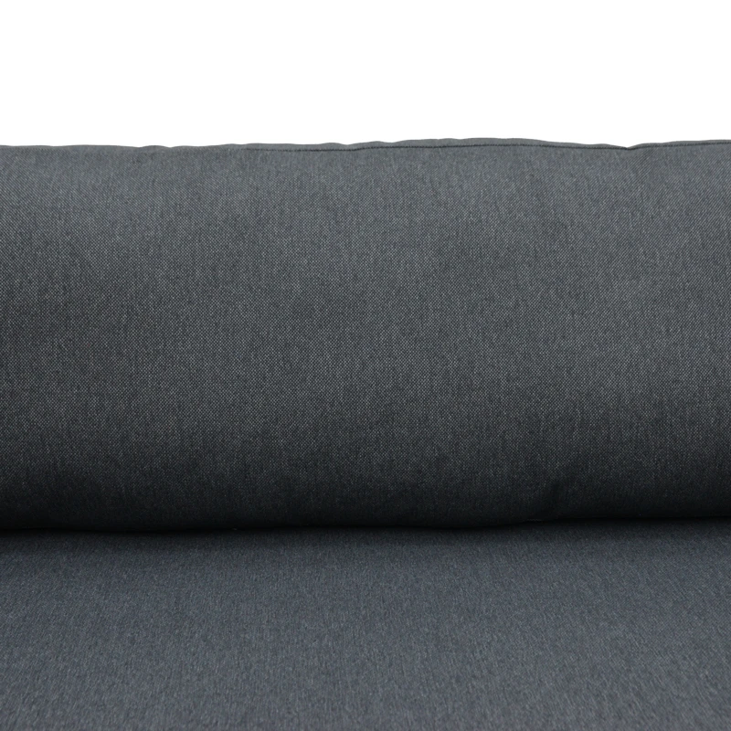Three-seater sofa Aurelio pakoworld metallic in white - cushions in anthracite shade 192x74x63cm