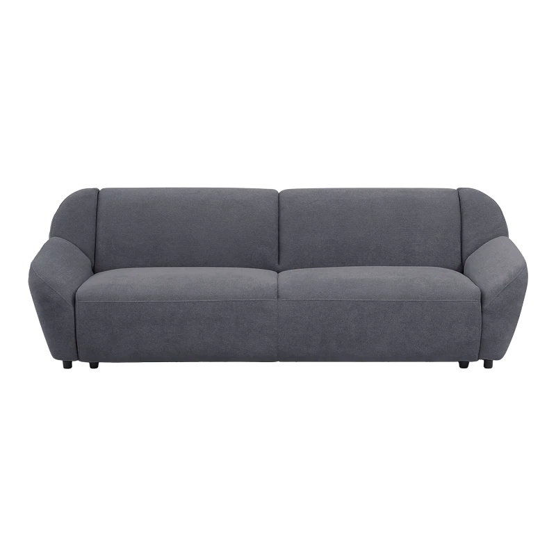 Καναπές τριθέσιος Echono pakoworld ύφασμα ανθρακί 230x88x77εκ