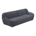 Καναπές τριθέσιος Echono pakoworld ύφασμα ανθρακί 230x88x77εκ