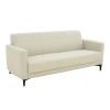 Three seater sofa Sidica pakoworld PU in beige color 185x82x81cm