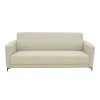 Three seater sofa Sidica pakoworld PU in beige color 185x82x81cm