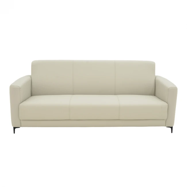 Three seater sofa Sidica pakoworld PU in beige color 185x82x81cm
