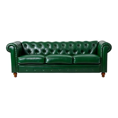 Kαναπές τριθέσιος τ. Chesterfield pakoworld pu κυπαρισσί 203x84x67εκ