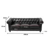 Kαναπές τριθέσιος τ. Chesterfield pakoworld pu κυπαρισσί 203x84x67εκ
