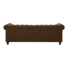 3-seater sofa Incredible pakoworld Chesterfield type antique brown pu 203x84x67cm