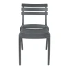 Καρέκλα Almea pakoworld στοιβαζόμενη pp ανθρακί 42.5x55.5x82εκ