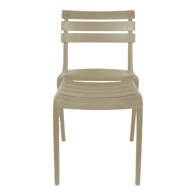 Καρέκλα Almea pakoworld στοιβαζόμενη pp cappuccino 42.5x55.5x82εκ