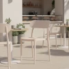 Καρέκλα Amvroan στοιβαζόμενη pakoworld με UV protection cappuccino pp 51x49x79.5εκ