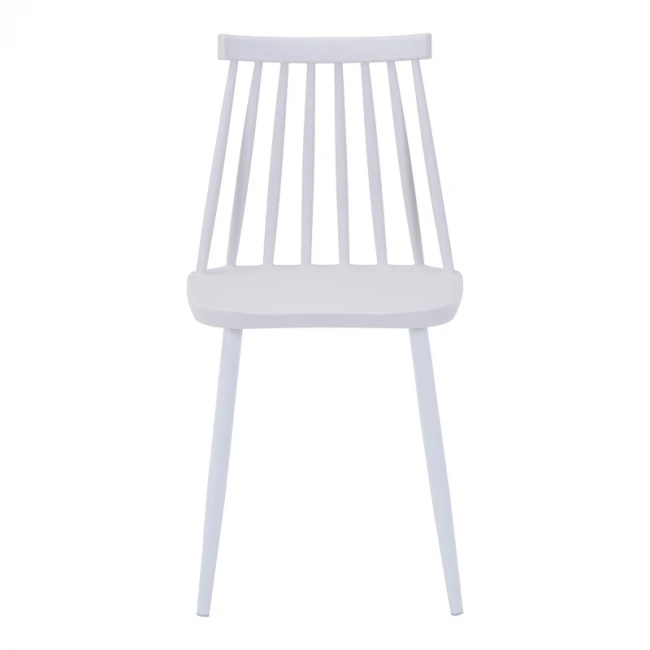 Chair Aurora I pakoworld pp in white shade-white metallic leg 43x48x79cm