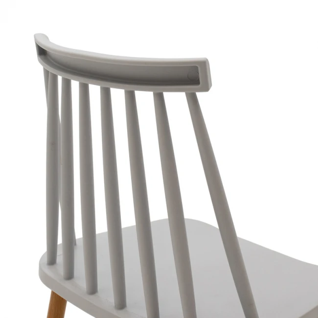 Καρέκλα Aurora pakoworld γκρι pp-φυσικό μεταλλικό πόδι 42x49.5x77εκ
