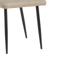 Chair Azori pakoworld velvet beige-grey black metal leg 49x55x85cm
