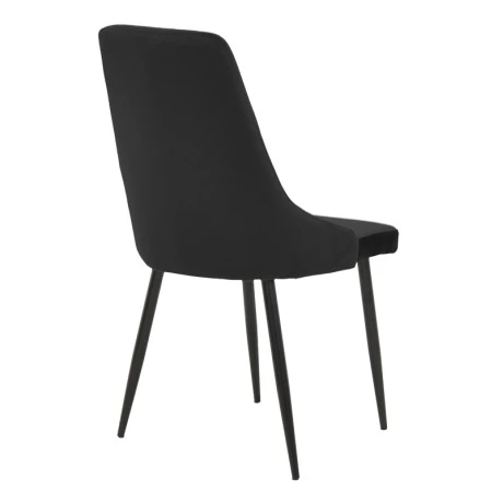 Chair Azori pakoworld black velvet-black metal leg 49x55x85cm