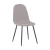 Chair Bella pakoworld light grey fabric-black metal leg 43x52x88cm