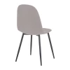 Chair Bella pakoworld light grey fabric-black metal leg 43x52x88cm