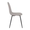 Chair Bella pakoworld light grey fabric-black metal leg 43x52x88cm