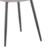 Chair Bella pakoworld light grey fabric-black metal leg 43x52x88cm