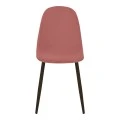 Dining chair Bella pakoworld rotten apple velvet and black color metal leg 43.5x52x89cm