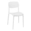 Stackable Berdian pakoworld pp chair in white color 38x49x79cm