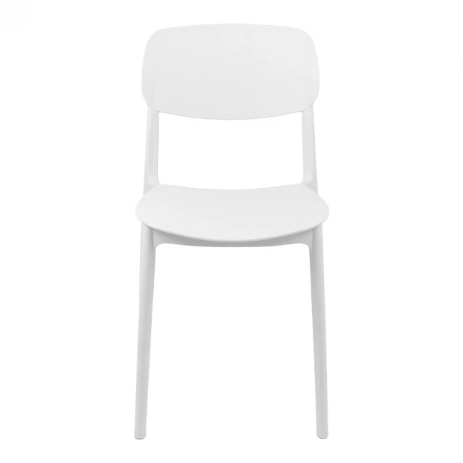 Stackable Berdian pakoworld pp chair in white color 38x49x79cm