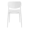 Stackable Berdian pakoworld pp chair in white color 38x49x79cm