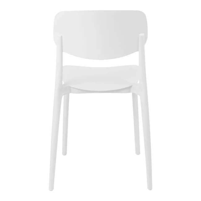 Stackable Berdian pakoworld pp chair in white color 38x49x79cm