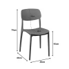 Stackable Berdian pakoworld pp chair in white color 38x49x79cm