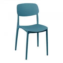 Stackable Berdian pakoworld pp chair in blue color 38x49x79cm