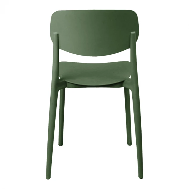 Stackable Berdian pakoworld pp chair in olive green color 38x49x79cm
