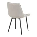 Berne chair pakoworld velvet in grey shade 53x62x84cm