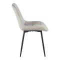 Berne chair pakoworld velvet in grey shade 53x62x84cm