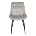 Berne chair pakoworld velvet in grey shade 53x62x84cm