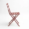 Καρέκλα Bistro pakoworld μεταλλική αναδιπλούμενη σε απόχρωση terracotta 42x46x82εκ
