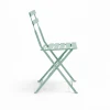 Καρέκλα Bistro pakoworld μεταλλική αναδιπλούμενη σε μέντα απόχρωση 42x46x82εκ