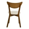 Chair Canon pakoworld wlanut rubberwood with ecru fabric 43x52x83.5cm