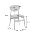 Cardith chair pakoworld rubberwood-plywood in natural shade-pu beige 48x51x78cm
