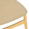 Καρέκλα Cardith pakoworld rubberwood-plywood σε φυσική απόχρωση-pu μπεζ 48x51x78εκ