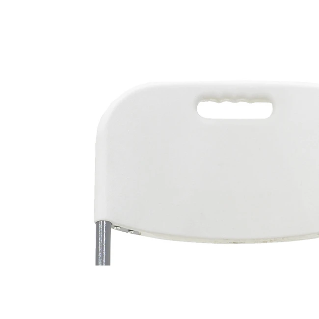 Commericial folding camping chair Edison pakoworld with metal and reinforced frame colour white
