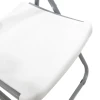 Commericial folding camping chair Edison pakoworld with metal and reinforced frame colour white