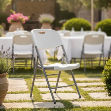 Folding catering-conference chair Zora pakoworld white